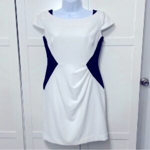 ANTONIO MELANI White & Black body-con dress Size 14